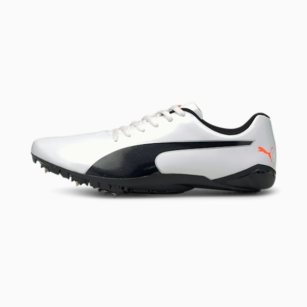 evoSPEED Prep Sprint 2 Unisex Running Spikes, Puma White-Puma Black-Lava Blast, extralarge-IND