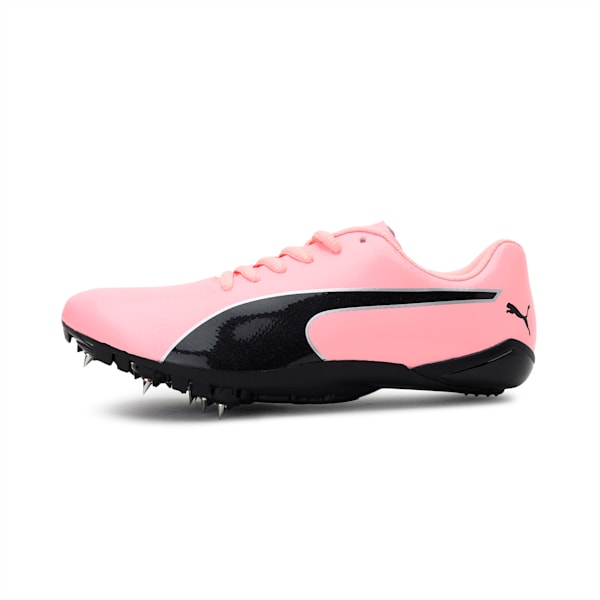 evoSPEED Prep Sprint 2 Unisex Running Spikes, Elektro Peach-Puma Black-Puma Silver, extralarge-IND