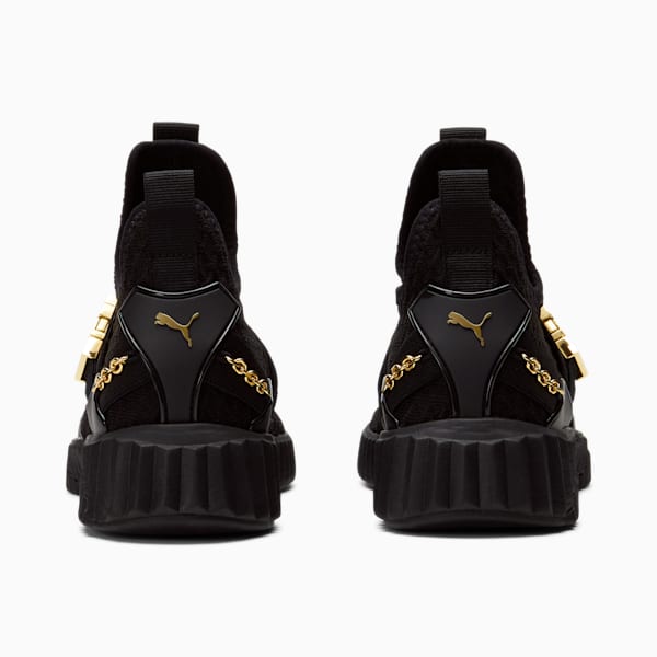 Zapatos de entrenamiento para mujer de media caña Defy, Puma Black-Gold, extralarge