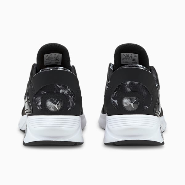 LQDCELL Method Untamed Floral Women's Training Shoes, Puma Black-Metallic Silver, extralarge