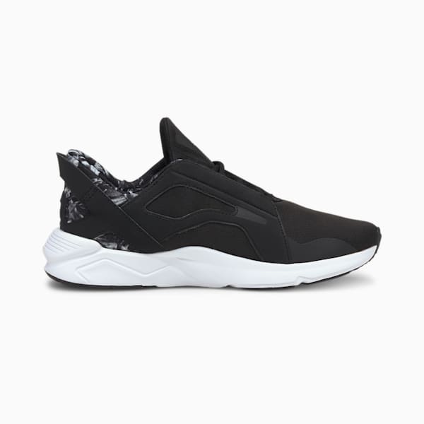 LQDCELL Method Untamed Floral Women's Training Shoes, Puma Black-Metallic Silver, extralarge