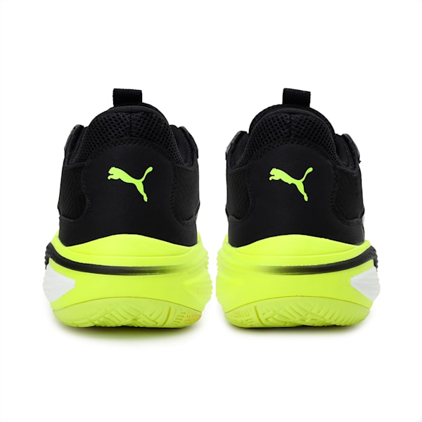 Court Rider Basketball Shoes, Puma Black-Yellow Alert, extralarge