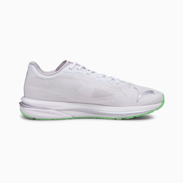 Velocity NITRO COOLadapt Men's Running Shoes, Puma White-Puma Black-Elektro Green, extralarge