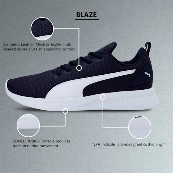 Blaze Unisex Shoes, Peacoat-Puma White, extralarge-IND