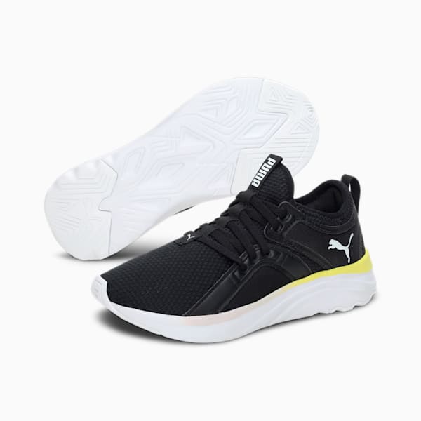SOFTRIDE Sophia Girl's Running Shoes, Puma Black-Puma White, extralarge-IND