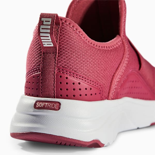 SOFTRIDE Sophia Women's Slip-On Walking Shoes, Dusty Orchid-Puma White, extralarge-IND