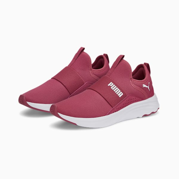 SOFTRIDE Sophia Women's Slip-On Walking Shoes, Dusty Orchid-Puma White, extralarge-IND