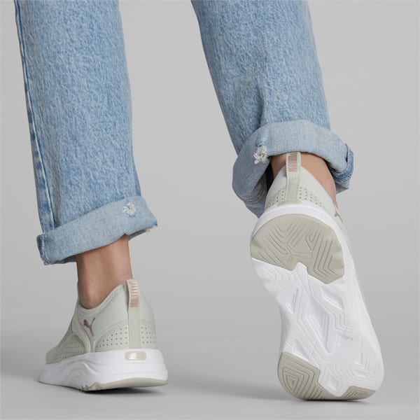 Zapatos para correr sin cordones Softride Sophia para mujer, Gray Violet-Rose Gold