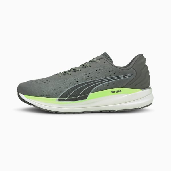 Magnify Nitro Men's Running Shoes, CASTLEROCK-Green Glare, extralarge-IND