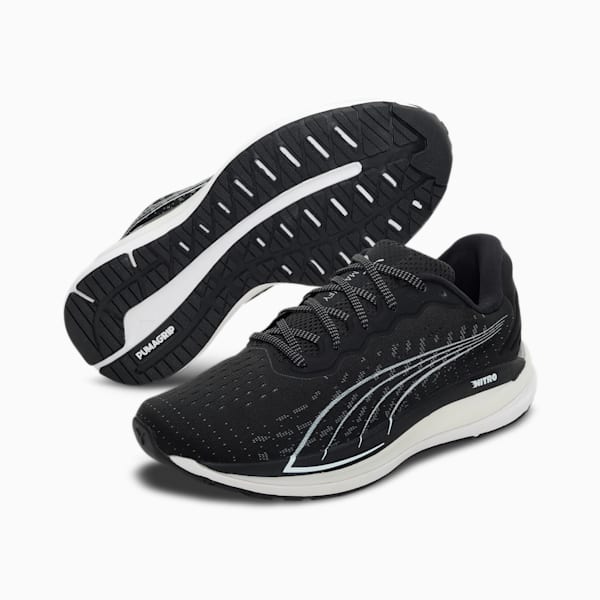 Magnify Nitro Women's Running Shoes, Puma Black-CASTLEROCK-Puma White, extralarge-IND