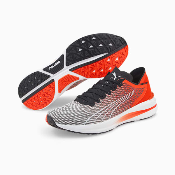 Electrify Nitro Men's Running Shoes, Puma Black-Cherry Tomato-Puma White