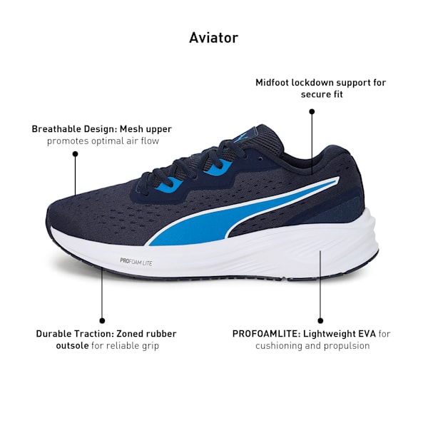 Aviator Running Shoes, Peacoat-Future Blue, extralarge-IND