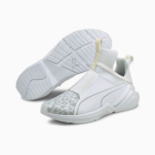 Fierce 2 Reflective Women's Training Shoes, Puma White-Metallic Silver, extralarge-AUS