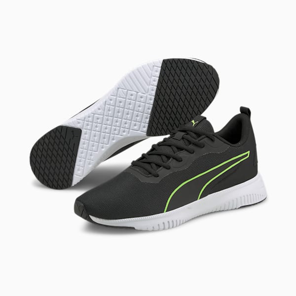Tenis para correr Flyer Flex, Puma Black-Green Glare, extralarge