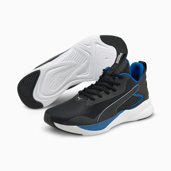 Softride Rift Tech Embossed Men's Running Shoes, Puma Black-Future Blue, extralarge