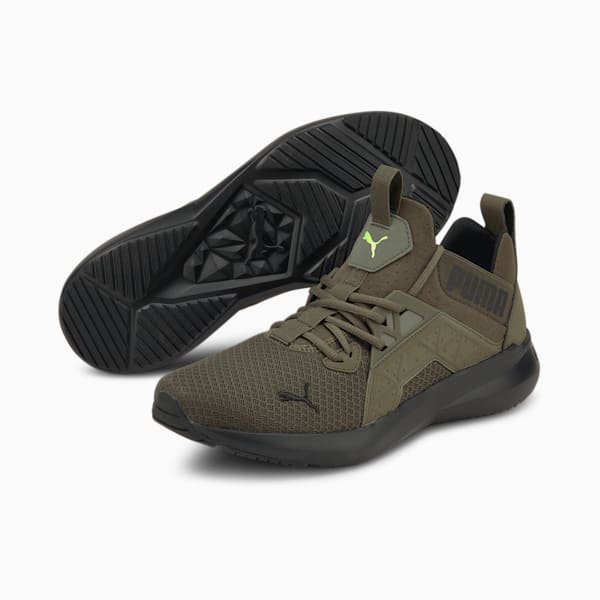 SOFTRIDE Enzo Nxt Men's Running Shoes, Grape Leaf-Puma Black-Green Glare, extralarge-IND