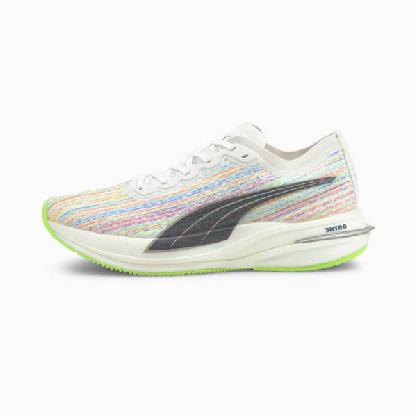 Deviate Nitro Women's Spectra Running Shoes, Puma White-Green Glare, extralarge-IND