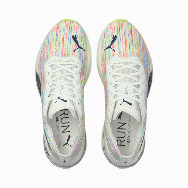 Deviate Nitro SP Women's Running Sneakers, Puma White-Green Glare
