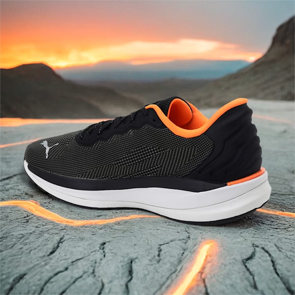 Magnify NITRO™ Men's Running Shoes, Puma Black-Orange Glow, extralarge-IND