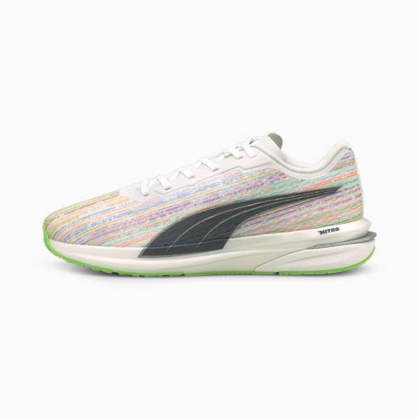 Velocity Nitro Men's Spectra Running Shoes, Puma White-Spellbound-Green Glare, extralarge-IND