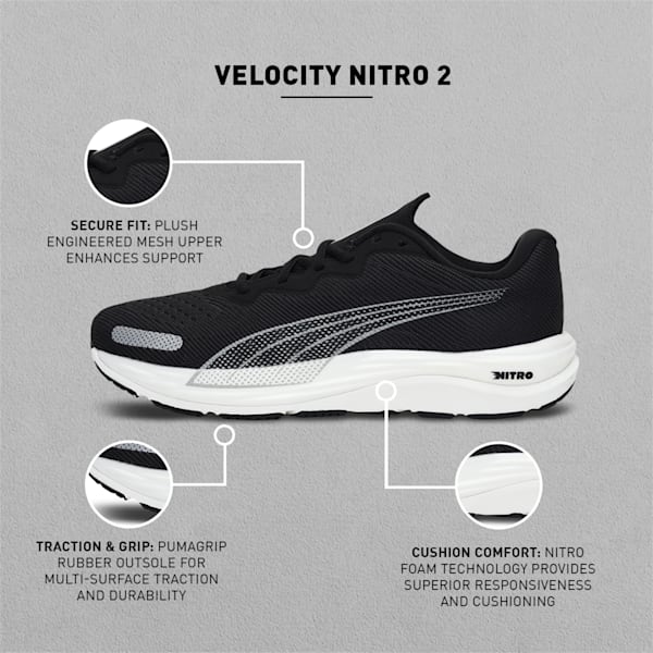 Velocity NITRO™ 2 Men's Running Shoes, Puma Black-Puma White, extralarge-IND