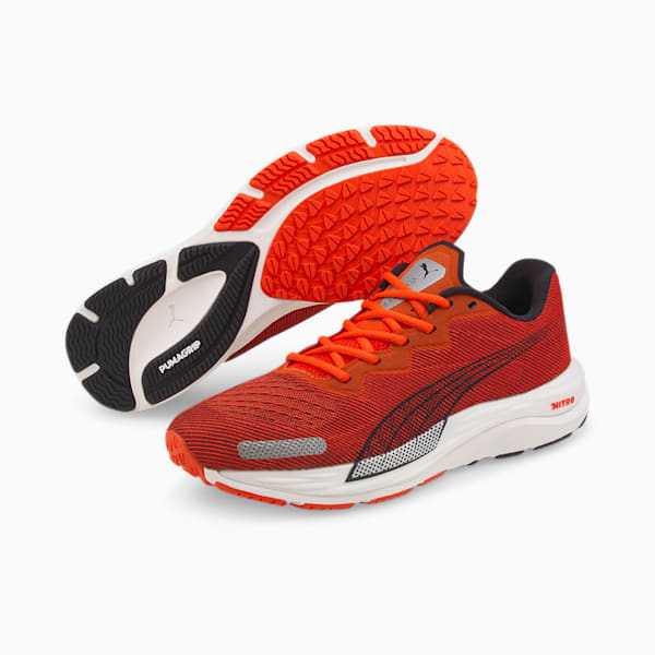 メンズ ヴェロシティ ニトロ 2 ランニングシューズ, Cherry Tomato-Puma Black, extralarge-JPN