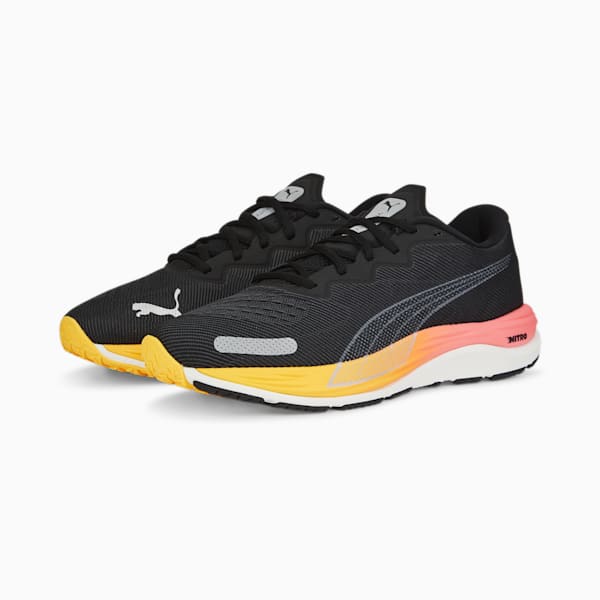 Velocity NITRO™ 2 Men's Running Shoes, Puma Black-Sunset Glow, extralarge-IND