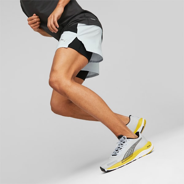 Velocity NITRO 2 Men's Running Shoes, Platinum Gray-Fresh Pear