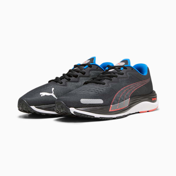 メンズ ヴェロシティ ニトロ 2 ランニングシューズ, Puma Black-Fire Orchid-Ultra Blue, extralarge-JPN