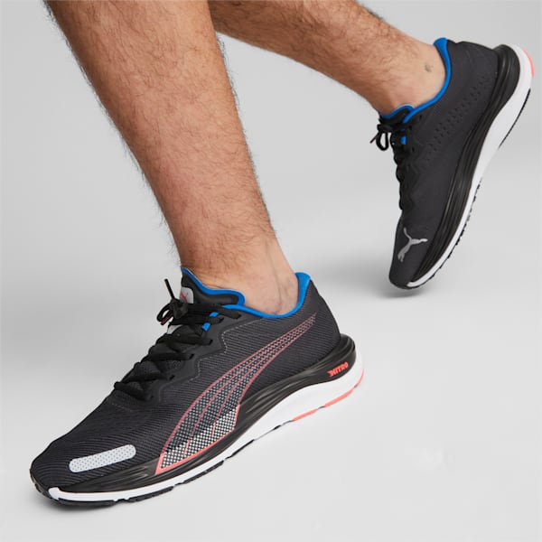 Velocity NITRO 2 Men's Running Shoes, Puma Black-Fire Orchid-Ultra Blue, extralarge-GBR