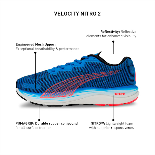 Velocity NITRO™ 2 Men's Running Shoes, Ultra Blue-Fire Orchid, extralarge-IND