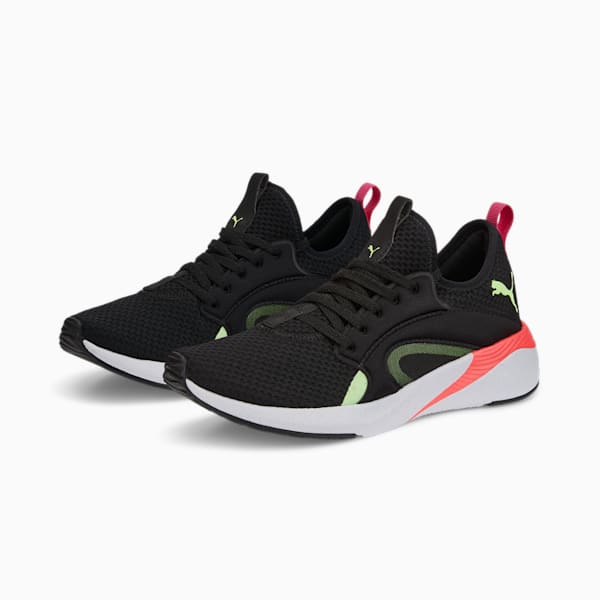 Better Foam Adore Women's Running Shoes, Puma Black-Fizzy Apple, extralarge-IND