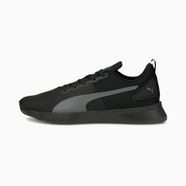 Flyer Runner Mesh Unisex Running Shoes, Puma Black-CASTLEROCK, extralarge-IND