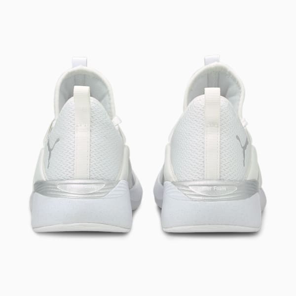 Better Foam Adore Shine Women's Running Shoes, Puma White-Metallic Silver, extralarge-IND