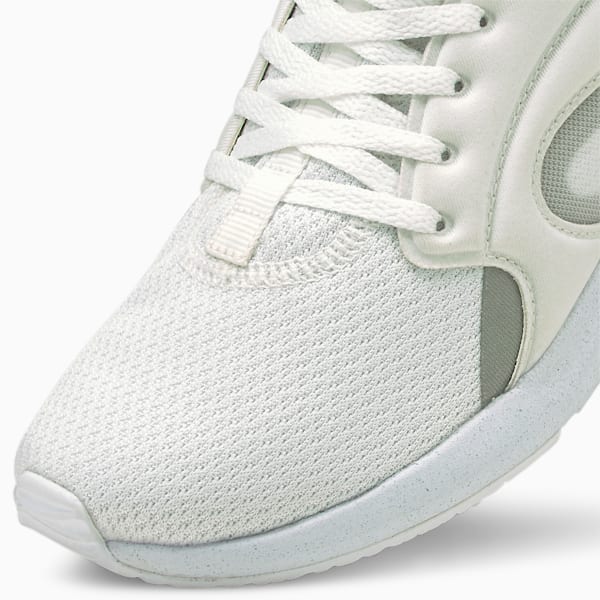 Better Foam Adore Shine Women's Running Shoes, Puma White-Metallic Silver, extralarge-IND