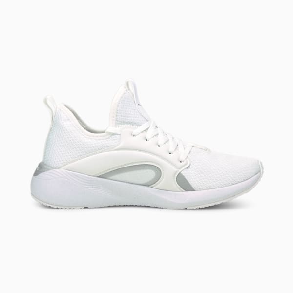 Better Foam Adore Shine Women's Running Shoes, Puma White-Metallic Silver, extralarge-IND