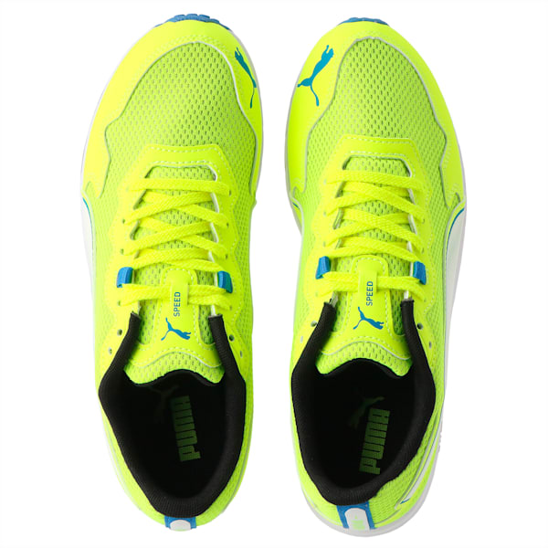 キッズ プーマ スピードモンスター PL スニーカー 17-24cm, Lime Squeeze-Puma White, extralarge-JPN