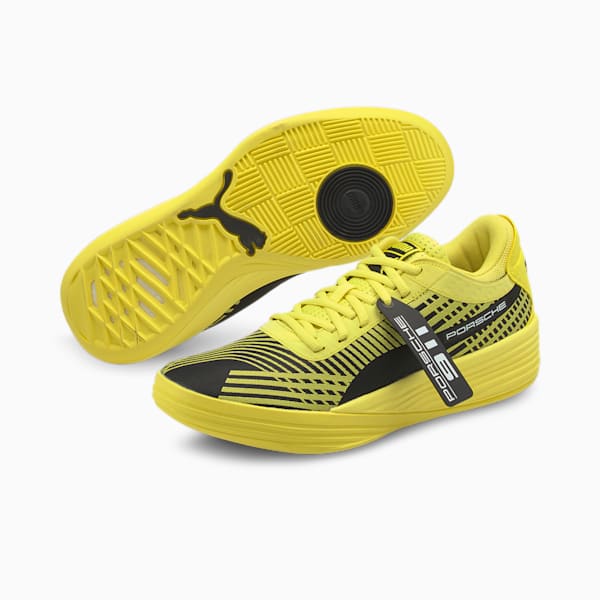 Porsche Legacy Clyde All-Pro Basketball Shoes, Celandine-Puma Black, extralarge