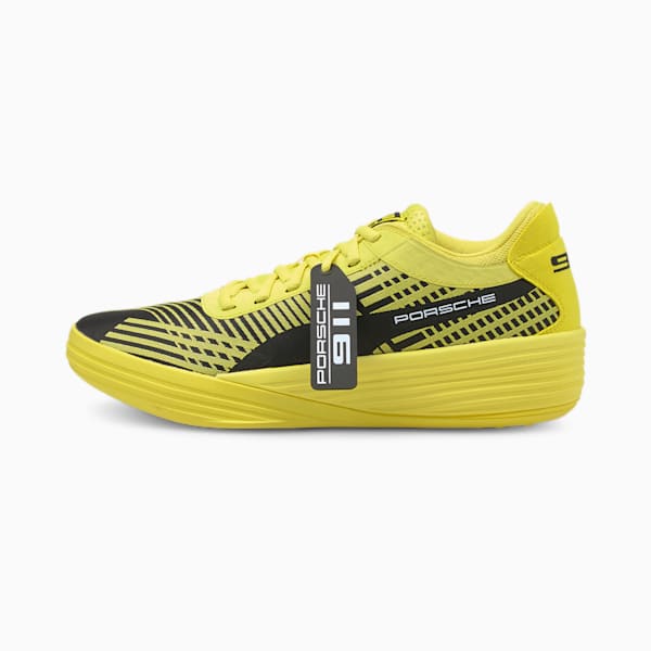 Porsche Legacy Clyde All-Pro Basketball Shoes, Celandine-Puma Black, extralarge