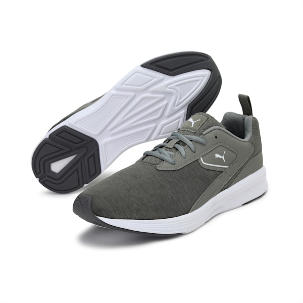 Comet Evo Running Shoes, Vetiver-CASTLEROCK-Puma White, extralarge-IND