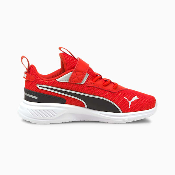 Scorch Runner Mesh Little Kids' Sneakers, Puma White-Grenadine-Puma Black, extralarge