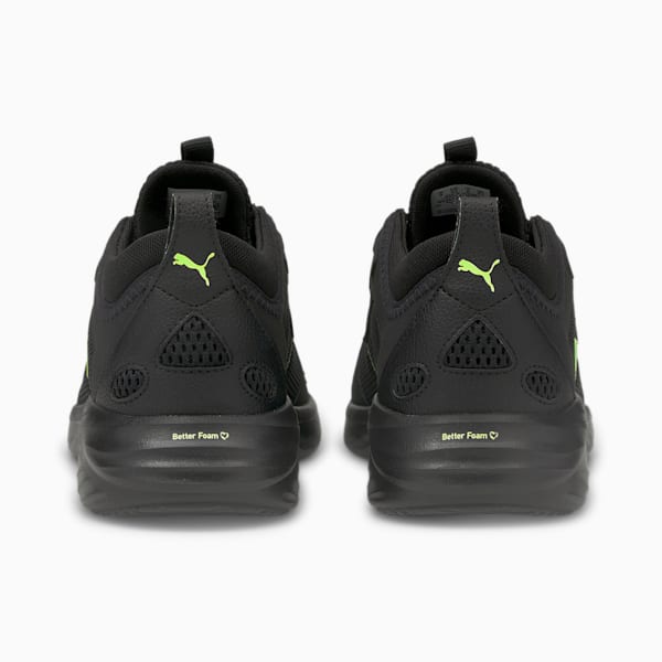 Zapatos para correr Better Foam Emerge Street para hombre, Puma Black-Green Glare
