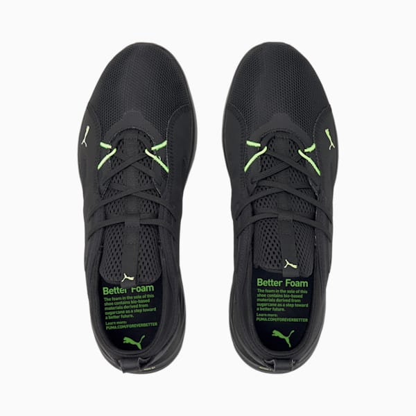 Zapatos para correr Better Foam Emerge Street para hombre, Puma Black-Green Glare