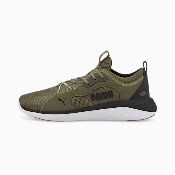 Better Foam Emerge Street Men's Running Shoes, Dark Green Moss-Puma Black-Fizzy Lime, extralarge