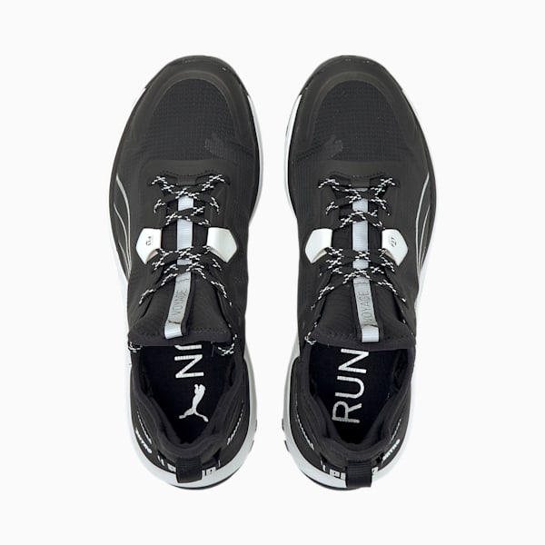 Voyage Nitro Men's Running Shoes, Puma Black-Nimbus Cloud-Metallic Silver