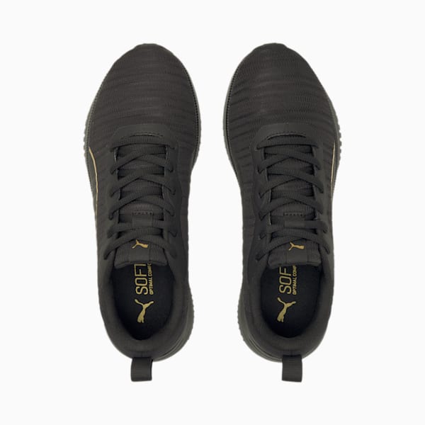 Flyer Flex Women's Running Shoes, Puma Black-Puma Team Gold, extralarge-IND