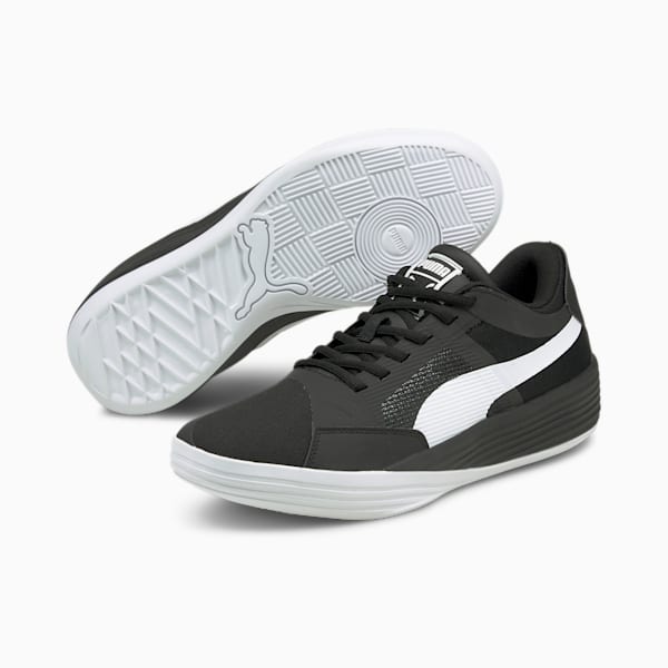 Clyde All-Pro Team Unisex Basketball Shoes, Puma Black-Puma White, extralarge-IND