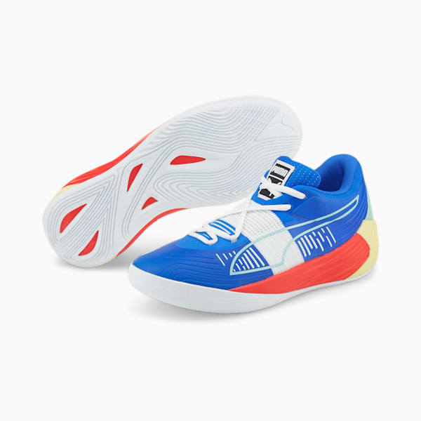 Fusion Nitro Unisex Basketball Shoes, Bluemazing-Sunblaze, extralarge-IND