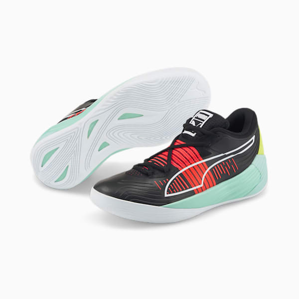 Zapatos de básquetbol Fusion Nitro, Puma Black-Eggshell Blue, extralarge