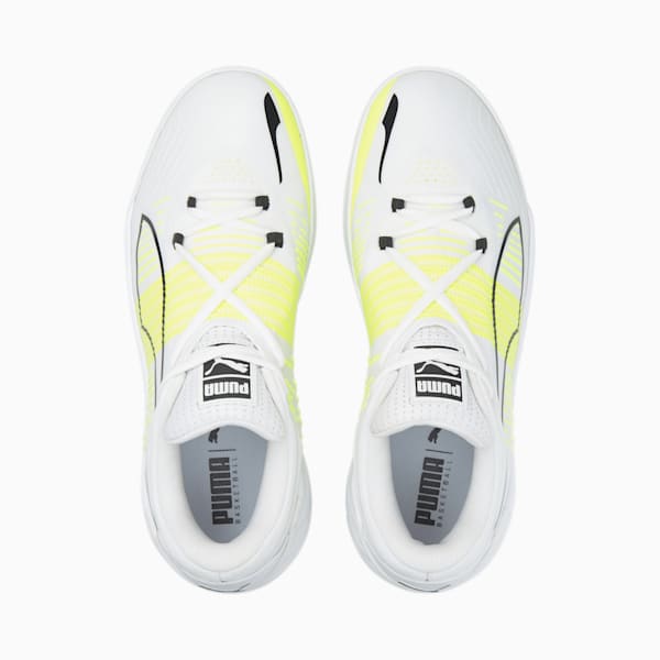 Fusion NITRO™ Unisex Basketball Shoes, Puma White-Yellow Alert, extralarge-IND